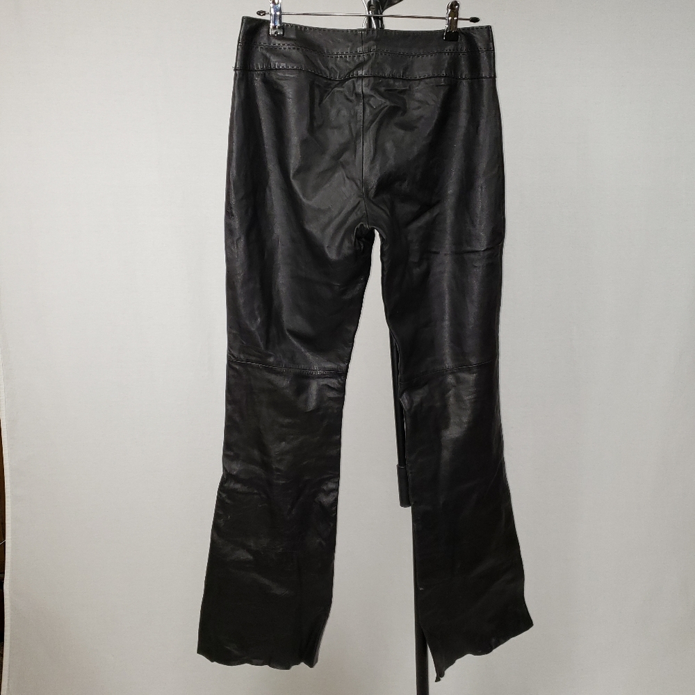 Cache Soft Low-Rise Leather Pants - image 3